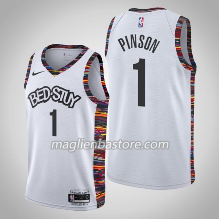 Maglia NBA Brooklyn Nets Theo Pinson 1 Nike 2019-20 City Edition Swingman - Uomo